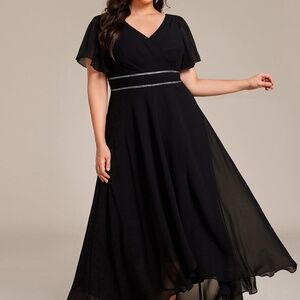 Ever Pretty Black Asymmetrical Dress